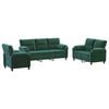vidaXL Set di divani 3 pcs Verde Scuro Velluto