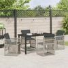 vidaXL Set da Pranzo per Giardino 5 pcs Grigio chiaro polyrattan