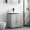 vidaXL Set di Armadi da Bagno TULUM Grigio Sonoma 60 x 34 x 63 cm