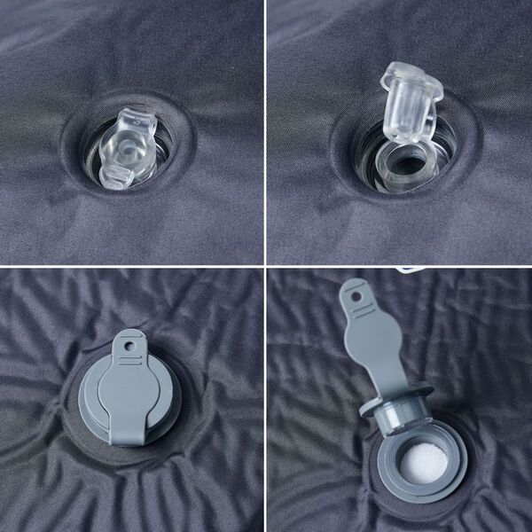 vidaXL Materasso Campeggio Autogonfiabile con Cuscini 1 Persona Grigio