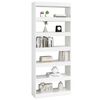 vidaXL Libreria/Divisorio Bianco Lucido 80x30x198 cm in Truciolato