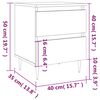 vidaXL Comodini 2pz Neri 40x35x50 cm in Legno Multistrato