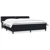 vidaXL Giroletto a Molle con Materassi Nero 180x210 cm in Velluto