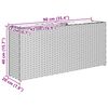 vidaXL Fioriere da Giardino con 2 Vasi Grigie 90x20x40cm in Polyrattan