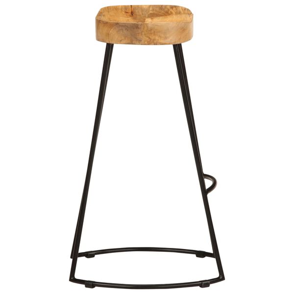 vidaXL Sgabelli da Bar 2 pz in Legno Massello di Mango