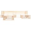 vidaXL Set Divani da Giardino con Pallet 4 pz Naturale in Legno