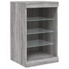 vidaXL Credenza con Luci LED Grigio Sonoma 162x37x67 cm