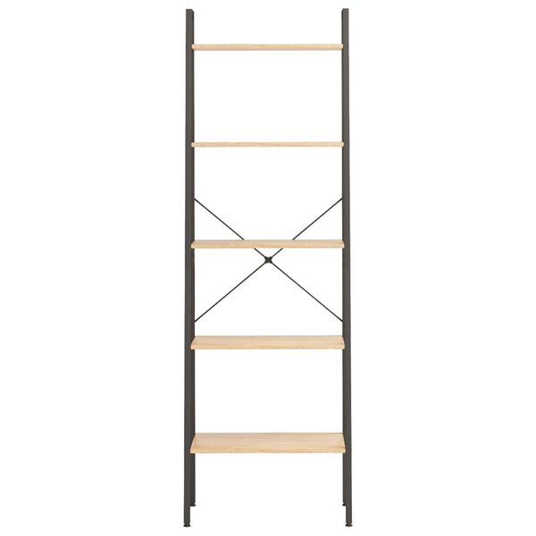 vidaXL Scaffale Autoportante 5 Ripiani Marrone Chiaro Nero 56x35x174cm