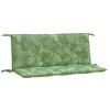 vidaXL Cuscini Panca Giardino 2 pz Motivo a Foglie 120x50x7 cm Tessuto