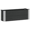 vidaXL Letto rialzato da giardino Nero 100 x 30 x 36 cm alluminio