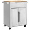 vidaXL Carrello da Cucina FLORO Bianco 72,5 x 45 x 80 cm