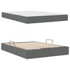 vidaXL Letto con contenitore e materasso Grigio scuro 140 x 200 cm