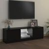 vidaXL Mobile Porta TV con Luci LED Nero 120x30x36 cm