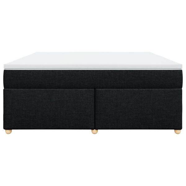 vidaXL Giroletto a Molle con Materasso Nero 180x200 cm in Tessuto