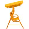 vidaXL Dondolo a Panchina per Bambini Giallo 115x75x110 cm in Tessuto