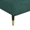 vidaXL Chaise Longue in Velluto Verde Scuro