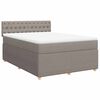 vidaXL Giroletto a Molle con Materasso Tortora 160x200 cm in Tessuto