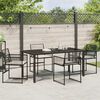 vidaXL Set da Pranzo per Giardino 5 pcs Nero