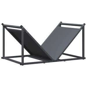 vidaXL Rastrelliera per Legna da Ardere Antracite 70x43x34,5 cm