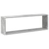 vidaXL Mensole Parete Cubo 6pz Grigio Cemento 80x15x26,5cm Multistrato