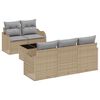 vidaXL Set Divano da Giardino Beige polyrattan