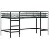 vidaXL Struttura del letto loft per bambini Nero 100 x 200 cm Acciaio
