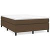 vidaXL Struttura Letto a Rete a Molle Marrone Scuro 140x200 cm Tessuto