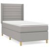 vidaXL Giroletto a Molle con Materasso Grigio Chiaro100x200 cm Tessuto