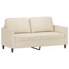 vidaXL Divano a 2 Posti Crema 140 cm in Similpelle