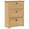 vidaXL Scarpiera BODO Marrone miele 80 x 35 x 118 cm Legno multistrato