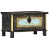 vidaXL Baule Nero 80x40x45 cm in Legno Massello di Mango
