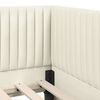 vidaXL Cornice del letto ad angolo Crema 100 cm x 200 cm Velluto