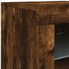 vidaXL Credenza con Luci LED Rovere Fumo 142,5x37x67 cm