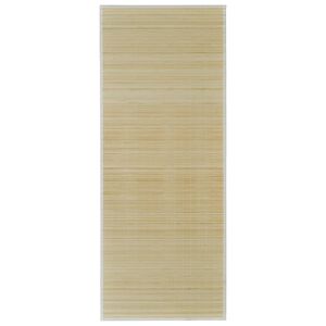 vidaXL Tappeto Rettangolare in Bamb&ugrave; Naturale 80 x 200 cm