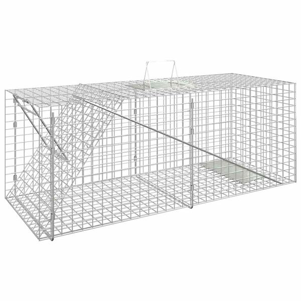 vidaXL Trappola per animali 64,5x25x26,5 cm in ferro zincato