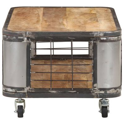 vidaXL Tavolino da Salotto 100x50x35 cm in Legno Massello di Mango