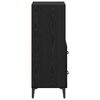 vidaXL Credenza Rovere nero 34 x 34.5 x 90 cm Legno multistrato