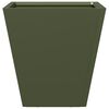 vidaXL Fioriere da Giardino 2 pz Verde Oliva 30x30x30 cm in Acciaio