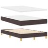 vidaXL Letto a Sorgente LED con led Marrone Scuro 120 x 200 cm Tessuto