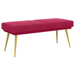 vidaXL Panchina a doppio strato Rosso Vino 120 x 45 x 46 cm Velluto