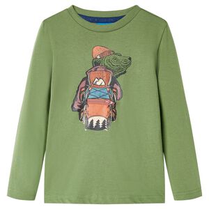 vidaXL Maglietta da Bambino a Maniche Lunghe Cachi Chiaro 104