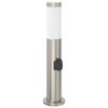 vidaXL Lampada a paletto con presa elettrica 50 cm Acciaio Inox IP44