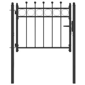 vidaXL Cancello per recinzione HORST 100 x 75 cm Metallo Nero