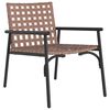 vidaXL Sedia da Giardino 2 pcs Nero 79 x 56 x 73.5 cm polyrattan