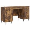 vidaXL Scrivania Rovere Fumo 142,5 x 50 x 75 cm Legno ingegnerizzato