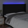 vidaXL Testiera a LED Nera 163x16x118/128 cm in Tessuto