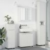 vidaXL Set di mobili per il bagno 4 pcs Bianco Legno multistrato