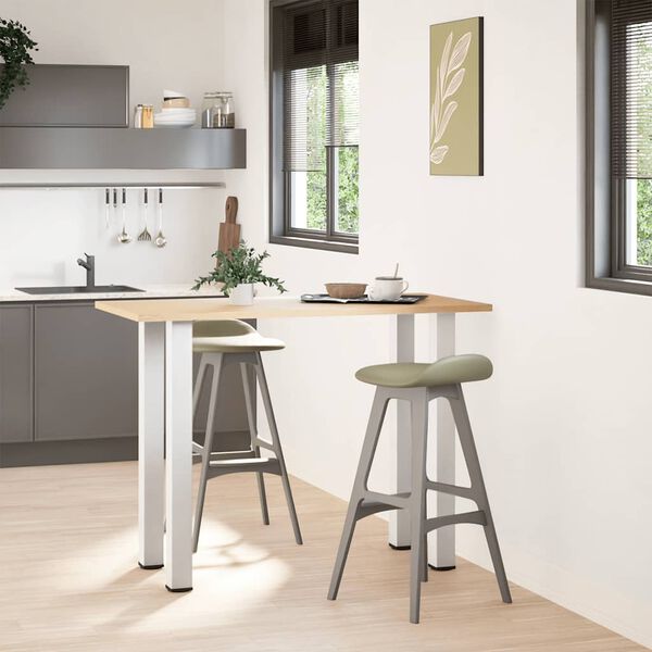 vidaXL Gambe per tavolo da bar 4 pz bianche 100-102 cm in acciaio