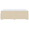 vidaXL Struttura del letto con materasso Crema 120 x 200 cm Tessuto