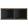 vidaXL Fioriere da Giardino con 2 Vasi Grigie 72x30x32 cm Polyrattan